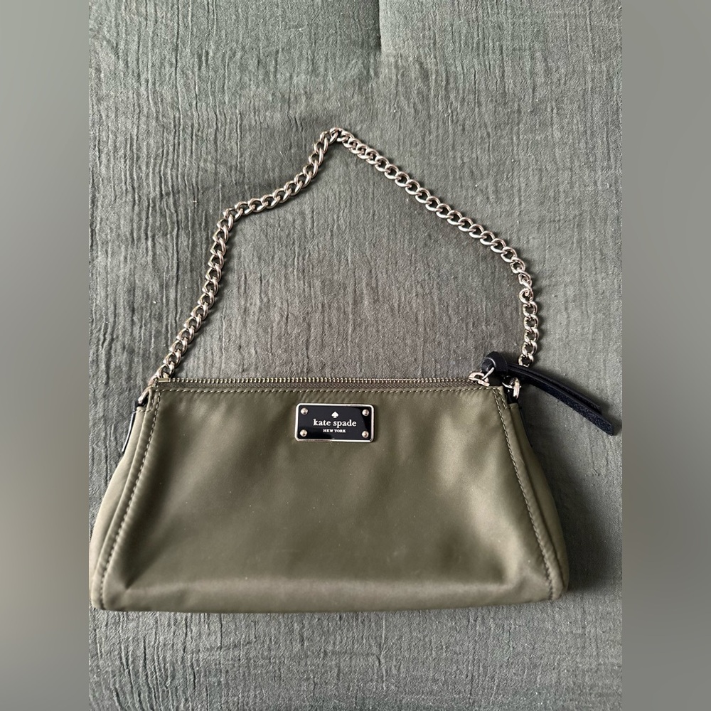 Kate Spade Olive Green Chain Shoulder Bag